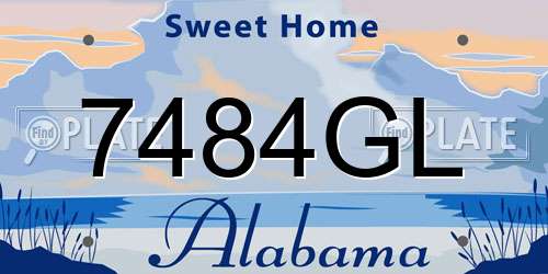 7484GL Alabama License Plate