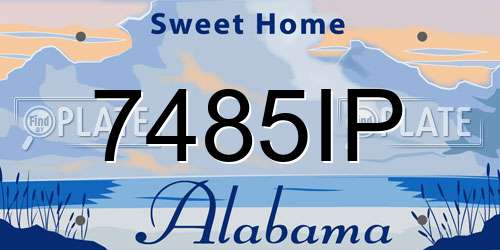 7485IP Alabama License Plate