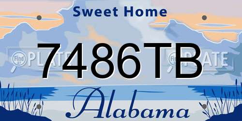 7486TB Alabama License Plate
