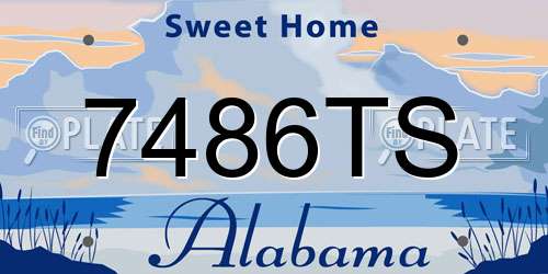 7486TS Alabama License Plate