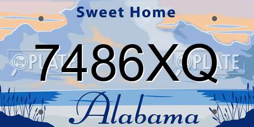 7486XQ Alabama License Plate