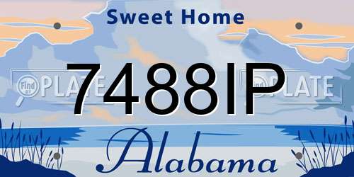 7488IP Alabama License Plate