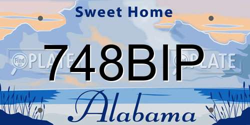 748BIP Alabama License Plate