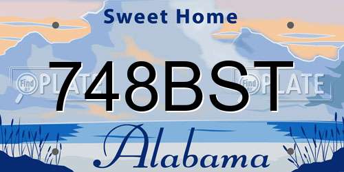 748BST Alabama License Plate