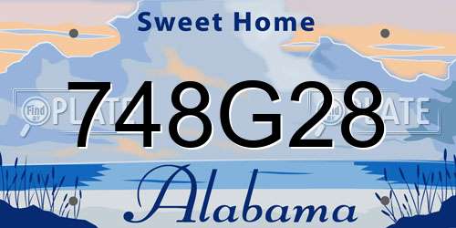 748G28 Alabama License Plate