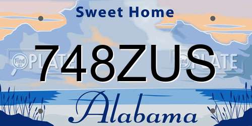 748ZUS Alabama License Plate