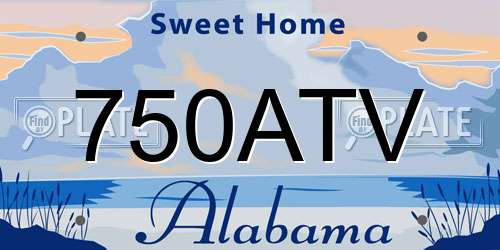 750ATV Alabama License Plate