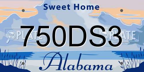 750DS3 Alabama License Plate