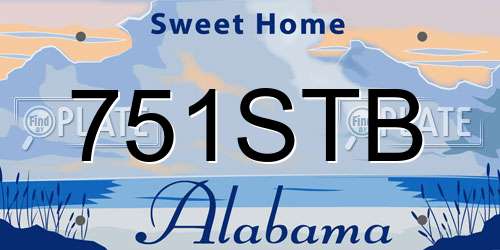 751STB Alabama License Plate