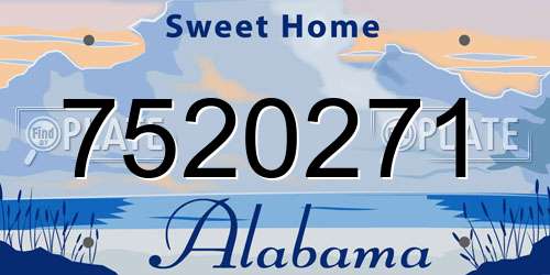 7520271 Alabama License Plate