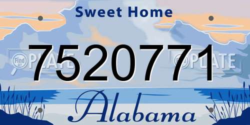 7520771 Alabama License Plate