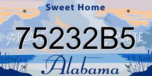 75232B5 Alabama License Plate