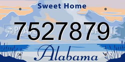 7527879 Alabama License Plate
