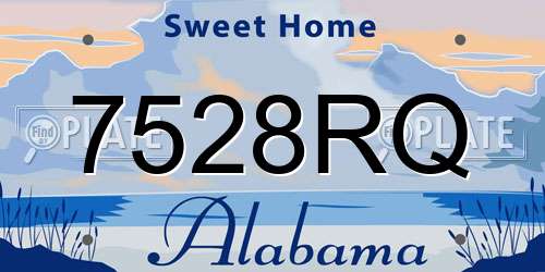 7528RQ Alabama License Plate