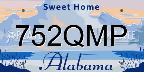 752QMP Alabama License Plate