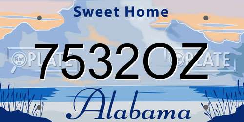 7532OZ Alabama License Plate