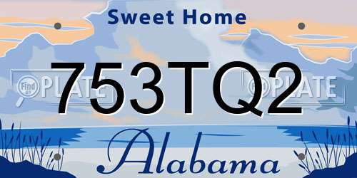753TQ2 Alabama License Plate