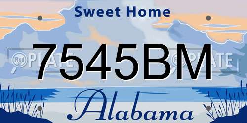 7545BM Alabama License Plate