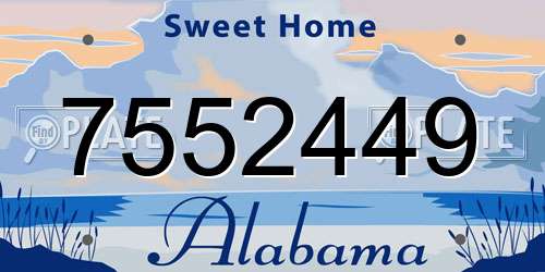 7552449 Alabama License Plate