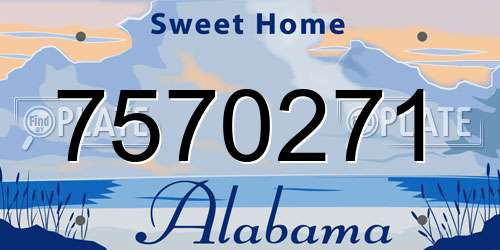 7570271 Alabama License Plate