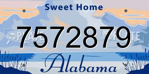 7572879 Alabama License Plate