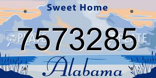 7573285 Alabama License Plate