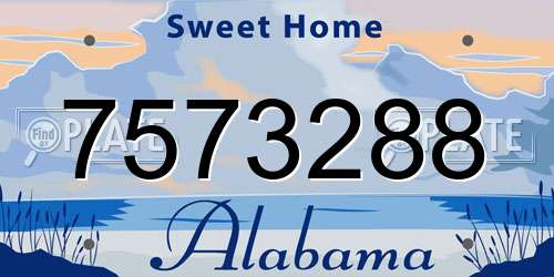 7573288 Alabama License Plate