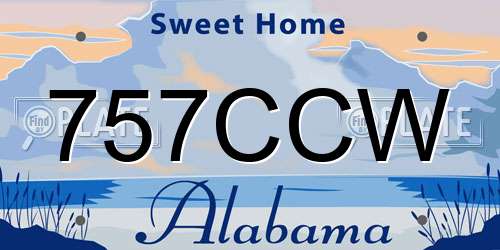 757CCW Alabama License Plate