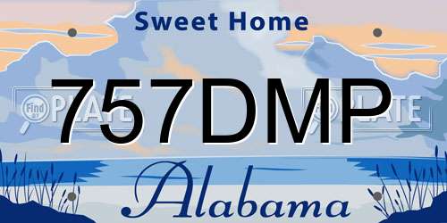 757DMP Alabama License Plate