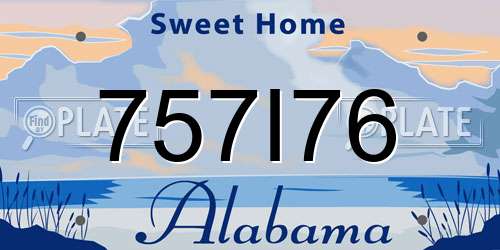 757I76 Alabama License Plate