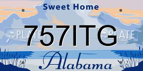 757ITG Alabama License Plate