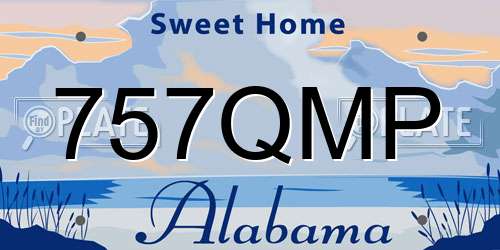 757QMP Alabama License Plate