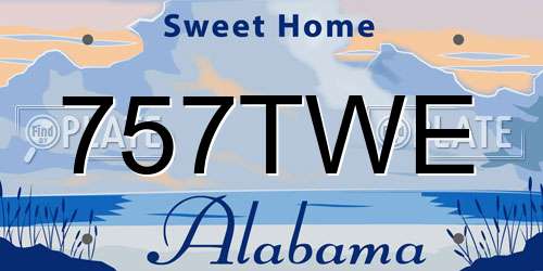 757TWE Alabama License Plate
