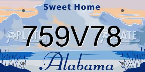 759V78 Alabama License Plate