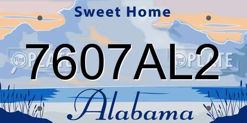 7607AL2 Alabama License Plate