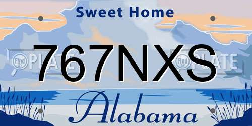767NXS Alabama License Plate