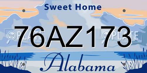 76AZ173 Alabama License Plate