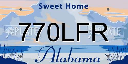 770LFR Alabama License Plate