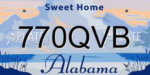 770QVB Alabama License Plate
