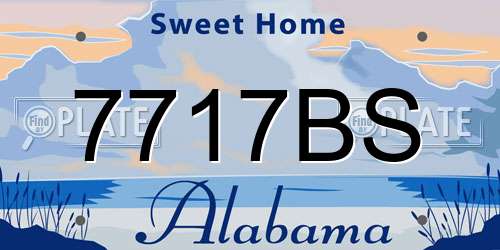 7717BS Alabama License Plate