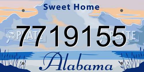 7719155 Alabama License Plate