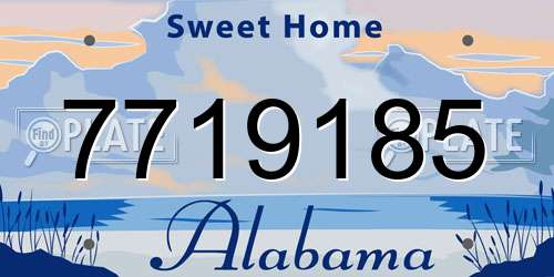 7719185 Alabama License Plate