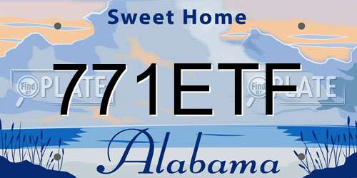 771ETF Alabama License Plate