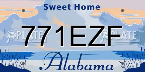 771EZF Alabama License Plate