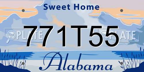 771T55 Alabama License Plate