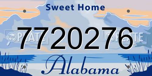 7720276 Alabama License Plate