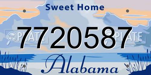 7720587 Alabama License Plate
