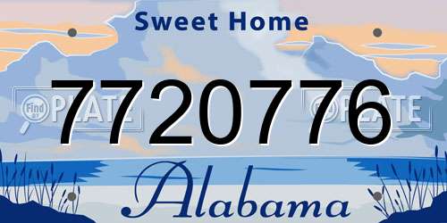 7720776 Alabama License Plate