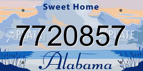 7720857 Alabama License Plate