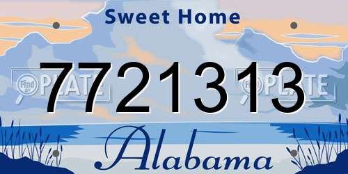 7721313 Alabama License Plate